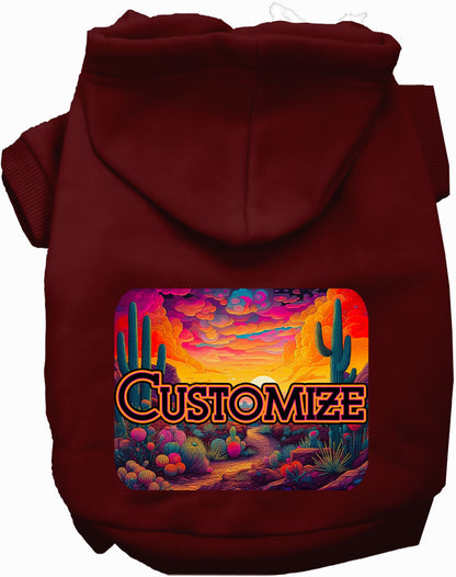 Custom Neon Desert Pet Hoodie