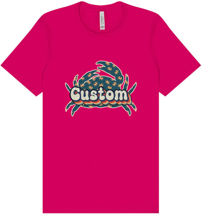Custom Retro Crabs Adult Bella Canvas Shirt