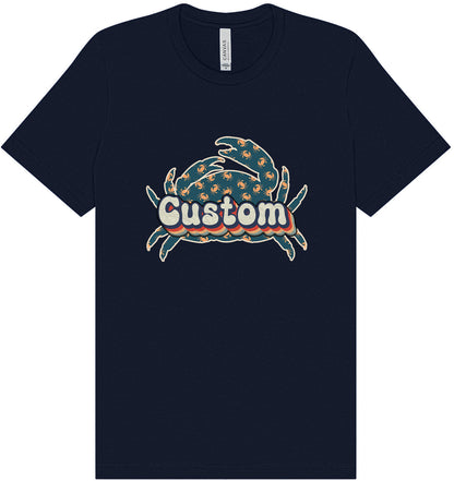 Custom Retro Crabs Adult Bella Canvas Shirt