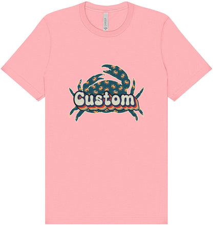 Custom Retro Crabs Adult Bella Canvas Shirt