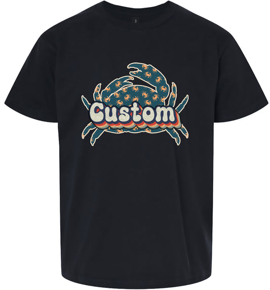 Custom Retro Crabs Children's Gildan Soft Shirt