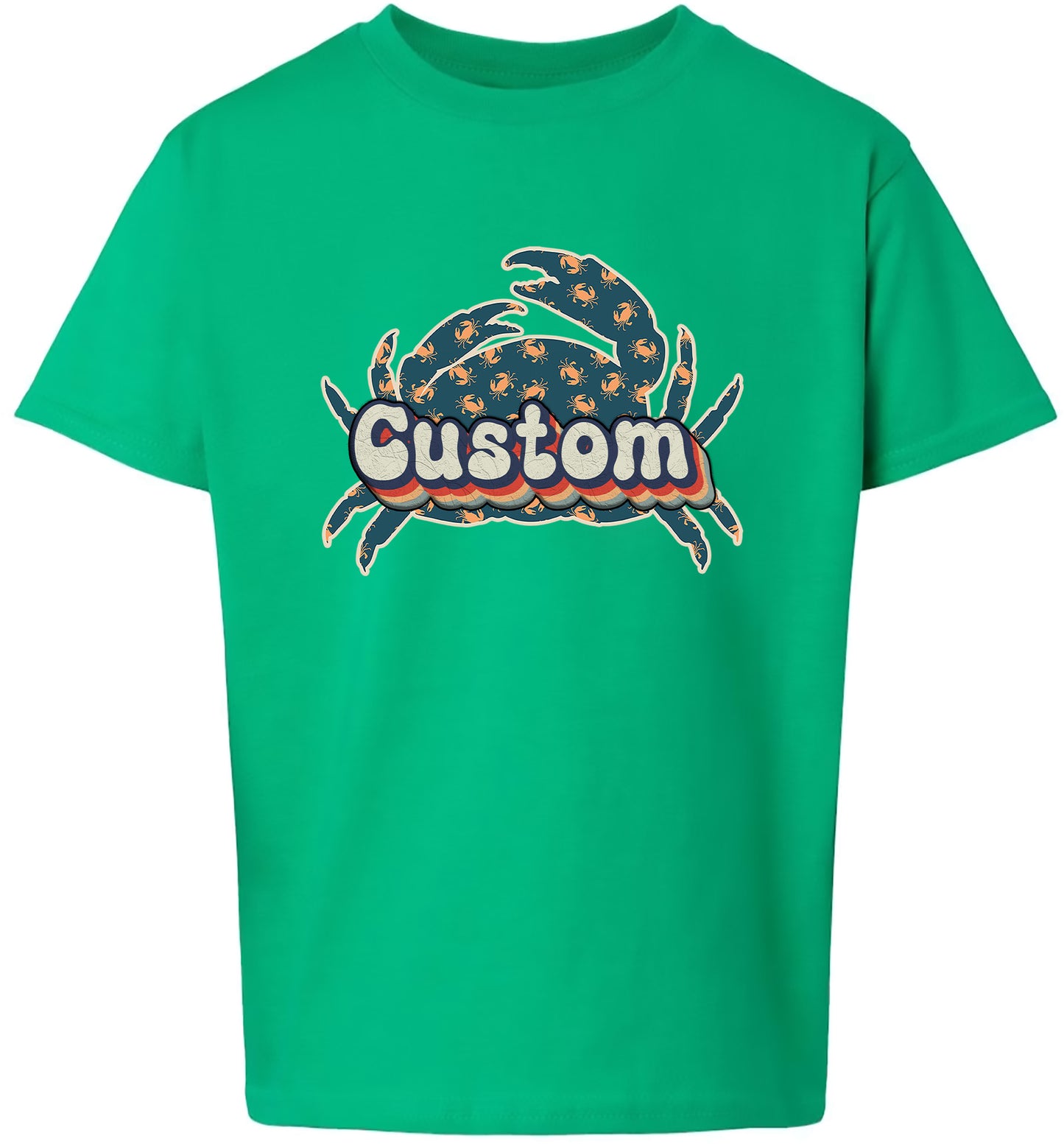 Custom Retro Crabs Children's Gildan Soft Shirt