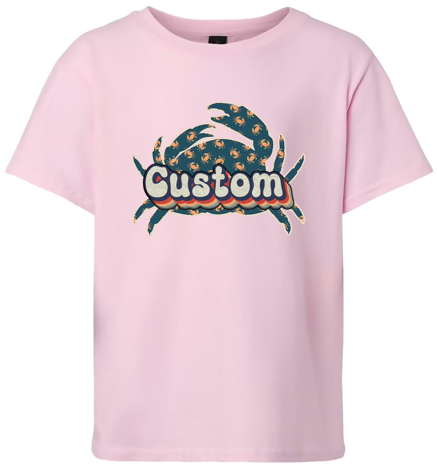 Custom Retro Crabs Children's Gildan Soft Shirt