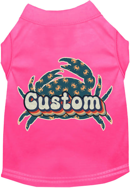 Custom Retro Crabs Pet Shirt