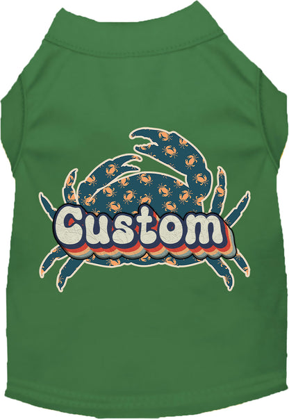 Custom Retro Crabs Pet Shirt