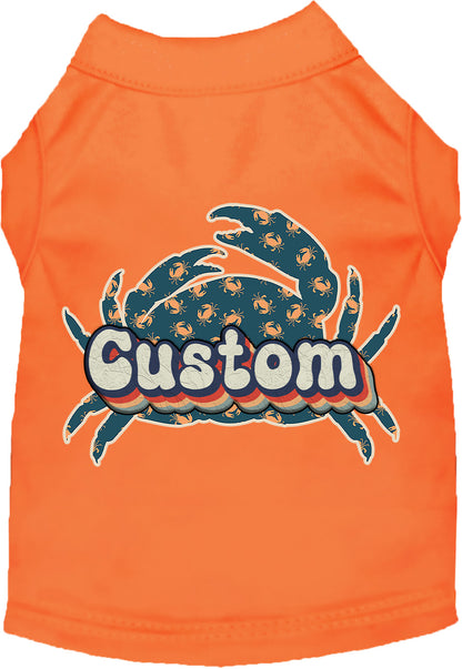 Custom Retro Crabs Pet Shirt