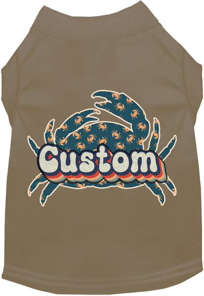 Custom Retro Crabs Pet Shirt