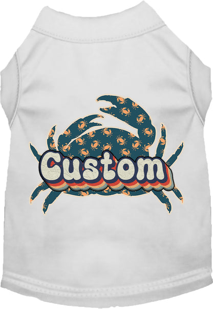 Custom Retro Crabs Pet Shirt