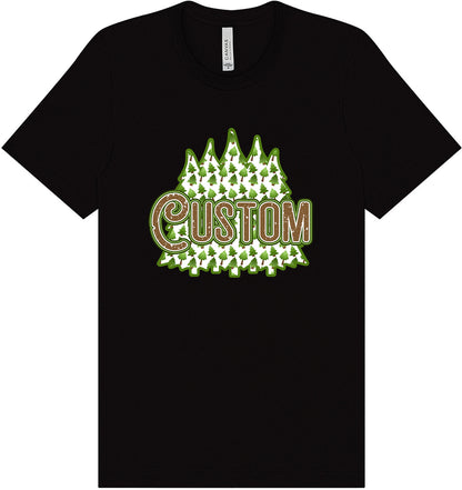 Custom Woodland Trees Adult Bella Canvas Shirt