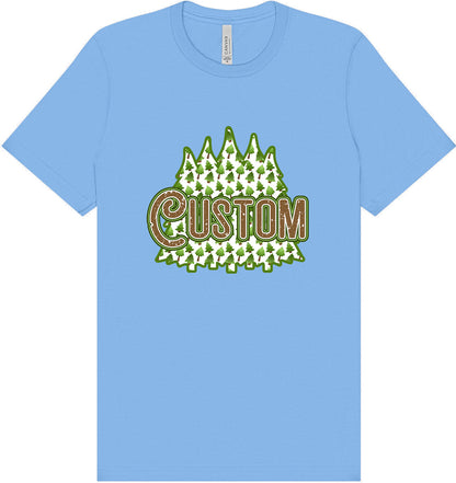 Custom Woodland Trees Adult Bella Canvas Shirt