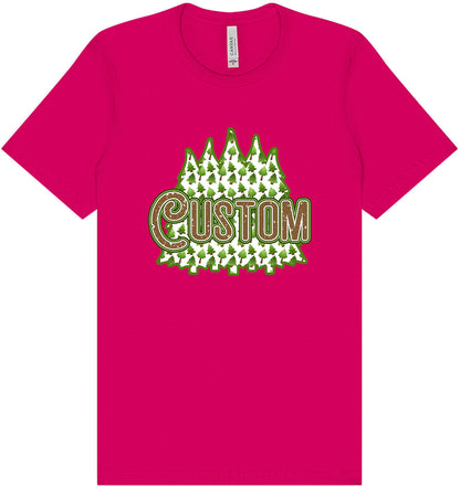 Custom Woodland Trees Adult Bella Canvas Shirt