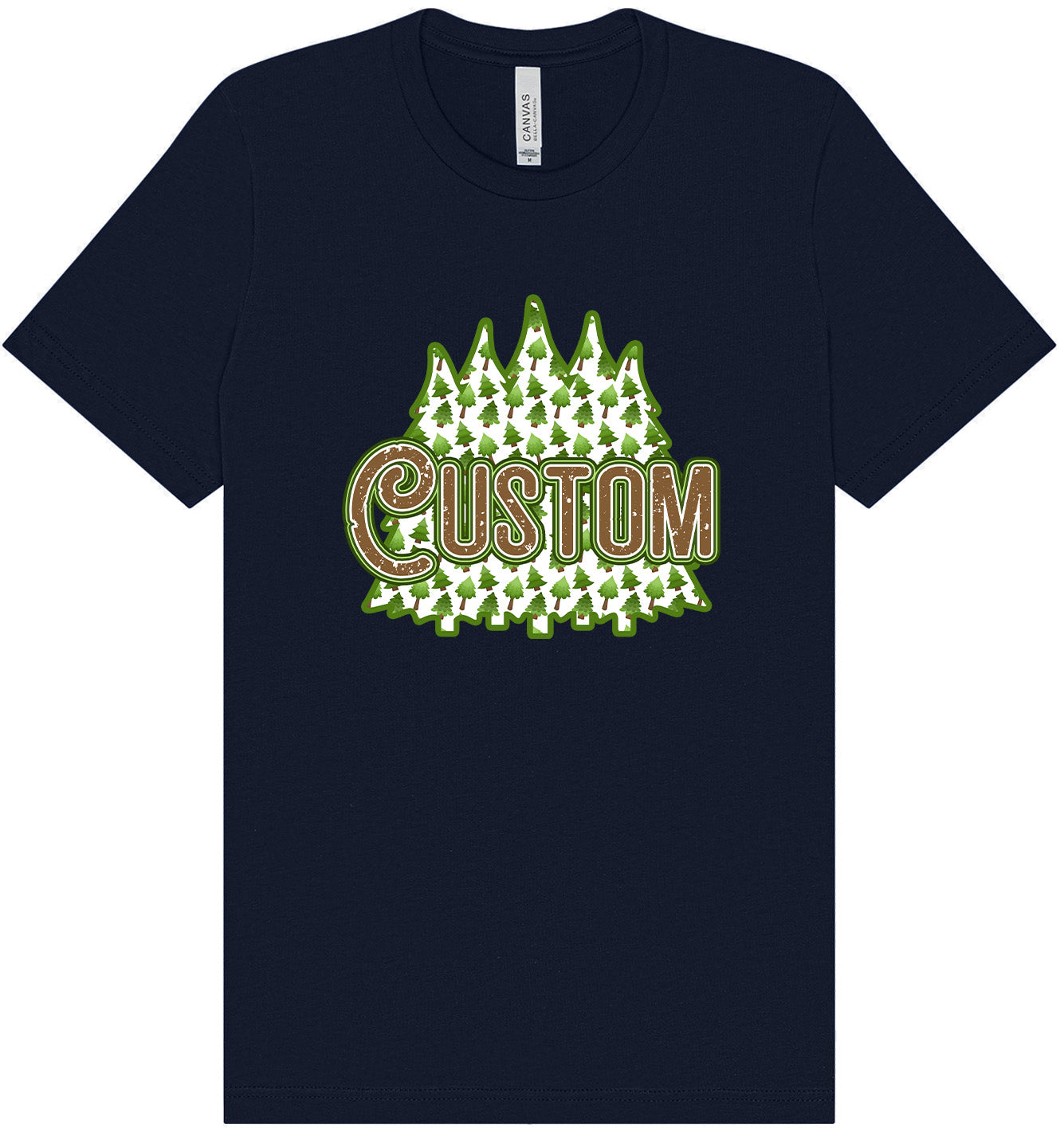 Custom Woodland Trees Adult Bella Canvas Shirt