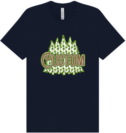 Custom Woodland Trees Adult Bella Canvas Shirt