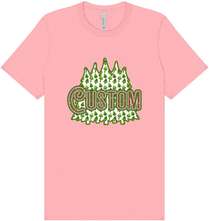 Custom Woodland Trees Adult Bella Canvas Shirt