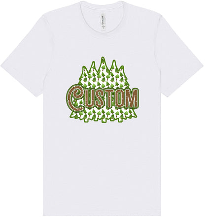 Custom Woodland Trees Adult Bella Canvas Shirt