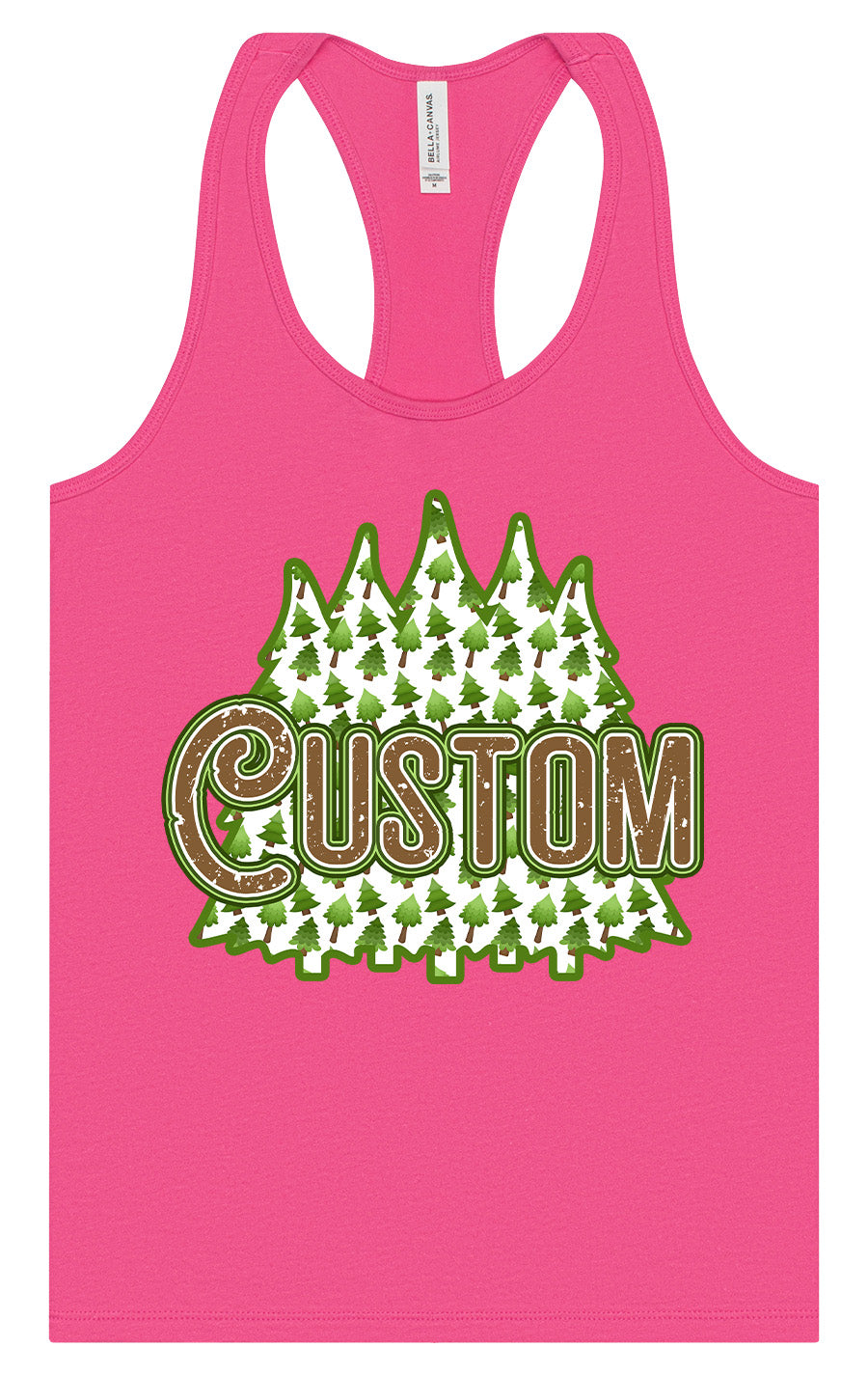 Custom Woodland Trees Women's Racerback Tank