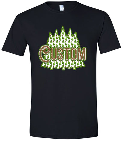 Custom Woodland Trees Adult Gildan Soft Shirt