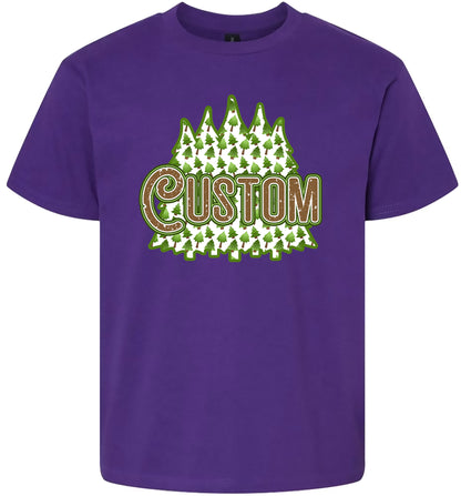 Custom Woodland Trees Children's Gildan Soft Shirt