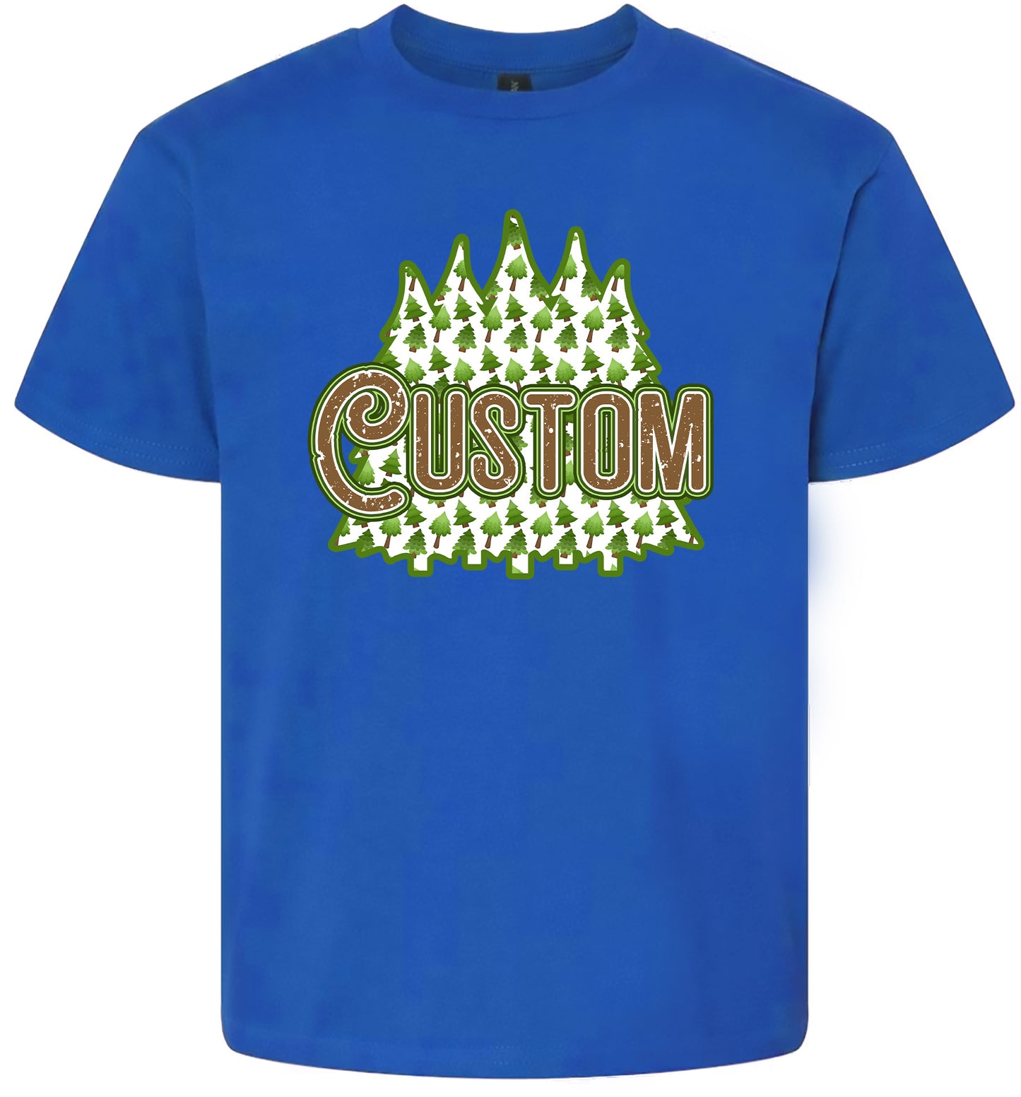 Custom Woodland Trees Children's Gildan Soft Shirt