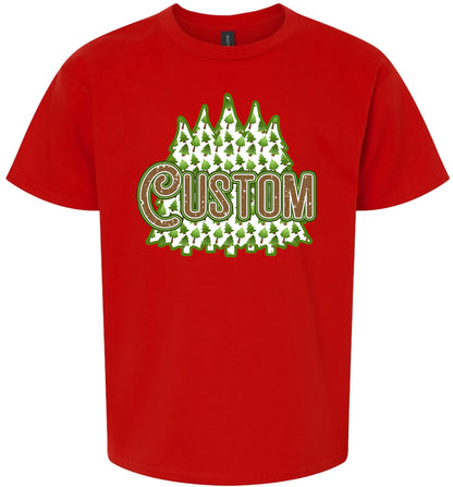 Custom Woodland Trees Children's Gildan Soft Shirt