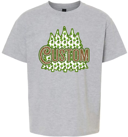 Custom Woodland Trees Children's Gildan Soft Shirt