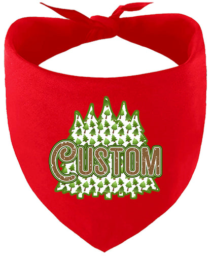 Custom Woodland Trees Pet Bandana