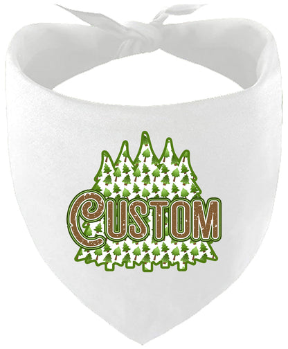 Custom Woodland Trees Pet Bandana