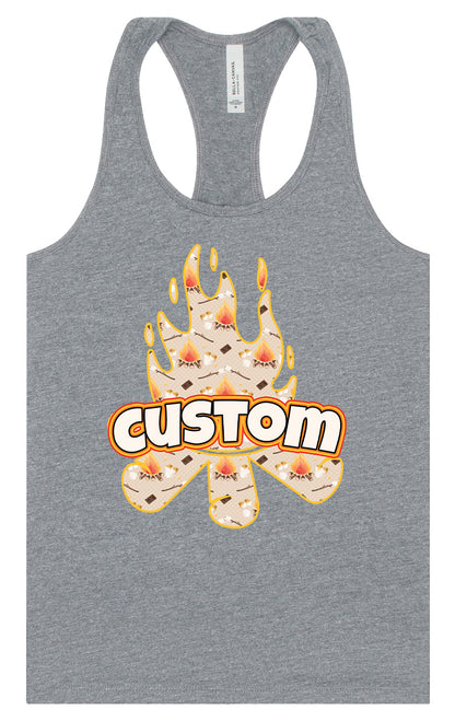 Custom Around the Campfire Women's Racerback Tank