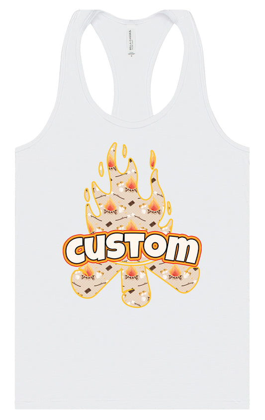 Custom Around the Campfire Women's Racerback Tank