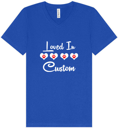 Custom Loved In Unisex V-Neck Shirt