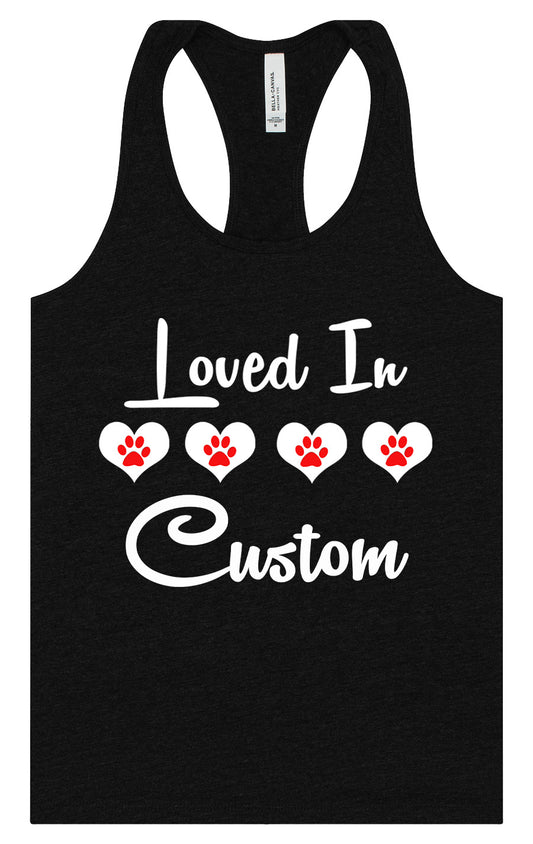 Custom Loved In Women's Racerback Tank