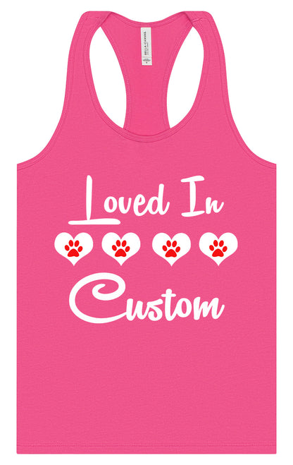 Custom Loved In Women's Racerback Tank