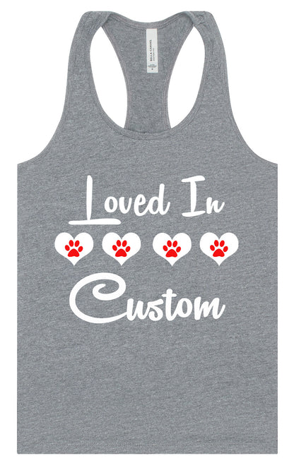 Custom Loved In Women's Racerback Tank