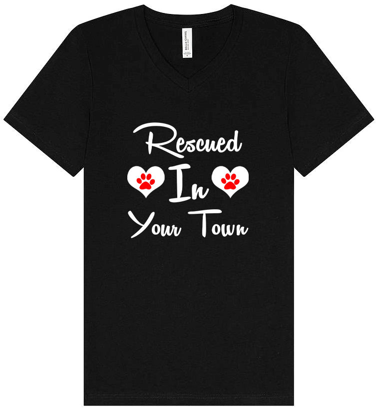 Custom Rescued In Unisex V-Neck Shirt