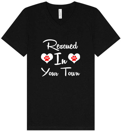 Custom Rescued In Unisex V-Neck Shirt