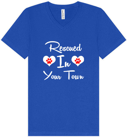 Custom Rescued In Unisex V-Neck Shirt