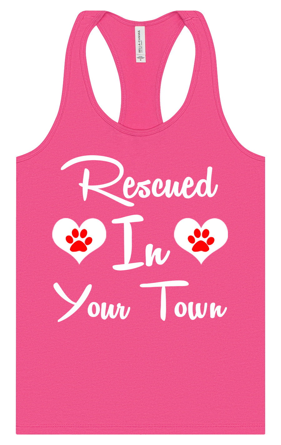 Custom Rescued In Women's Racerback Tank