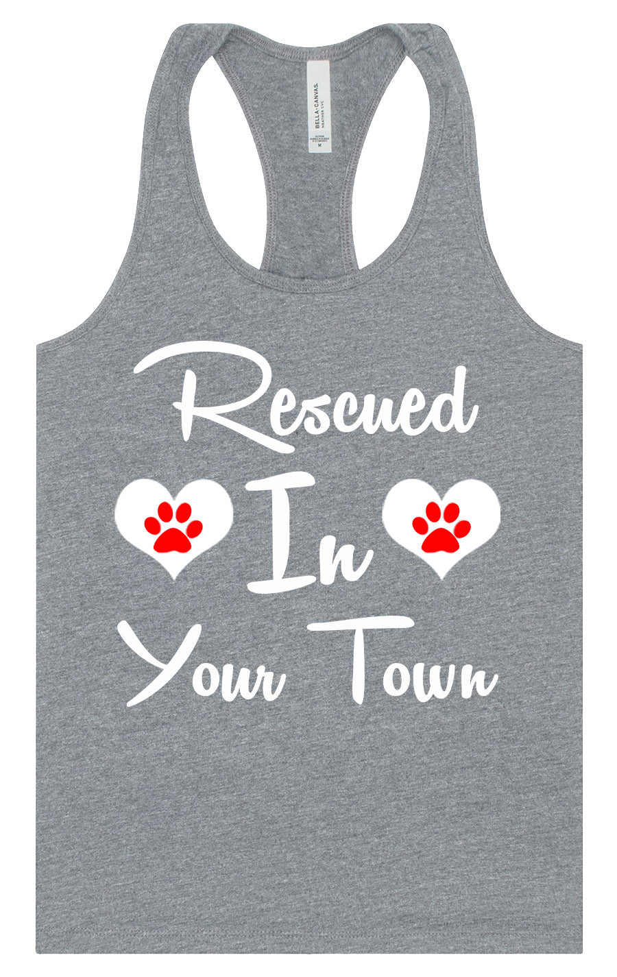 Custom Rescued In Women's Racerback Tank