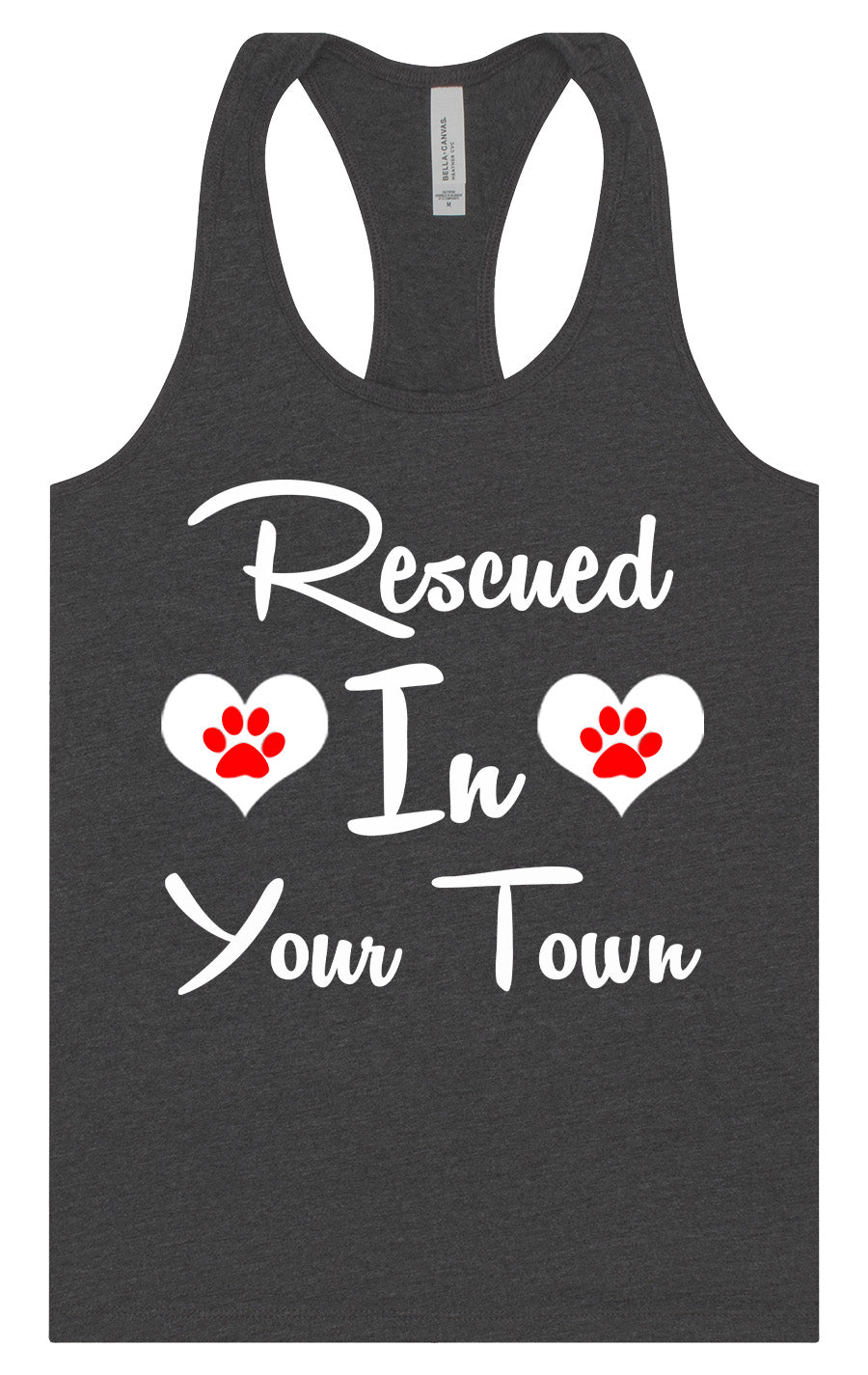 Custom Rescued In Women's Racerback Tank