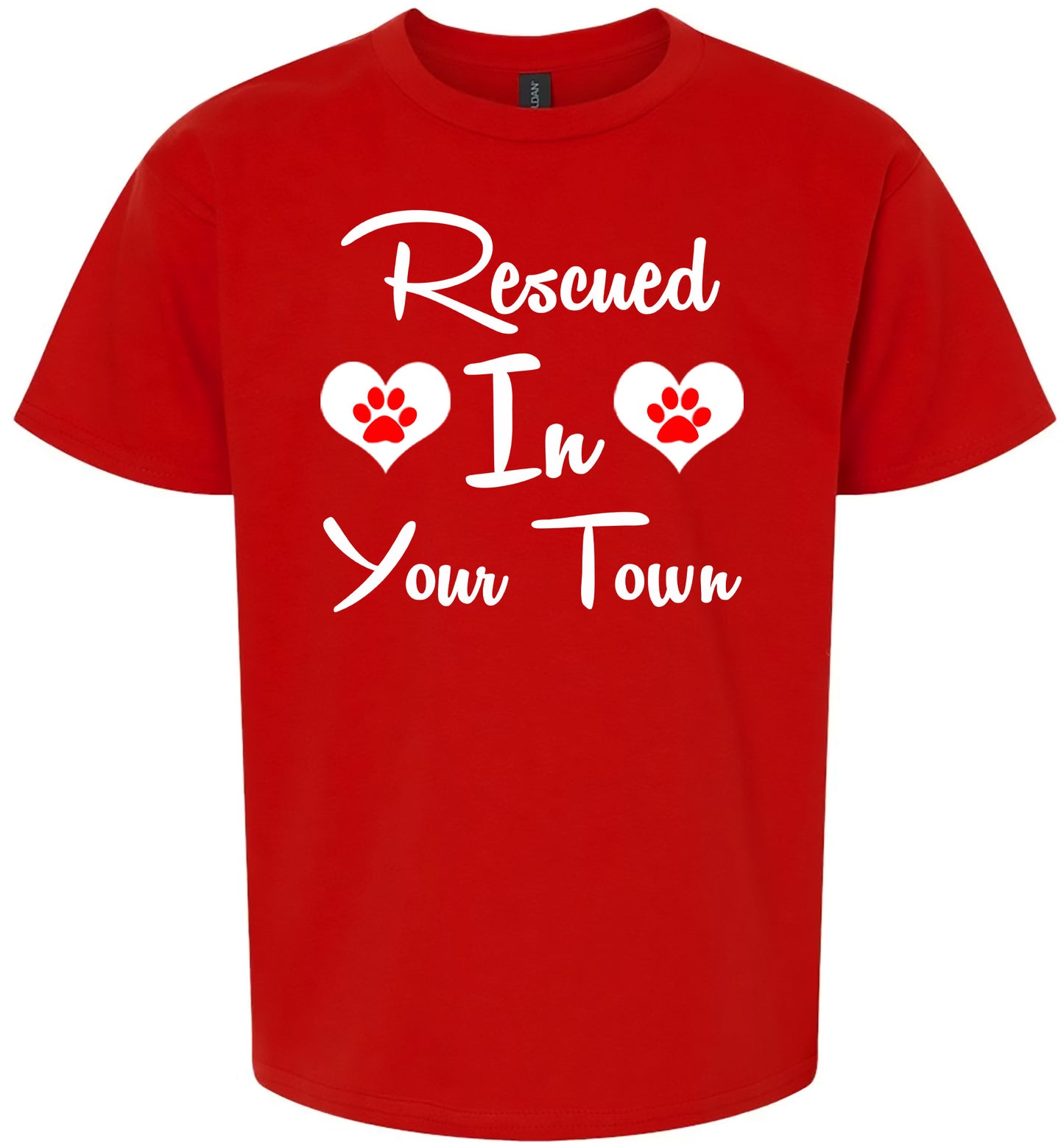 Custom Rescued In Children's Gildan Soft Shirt