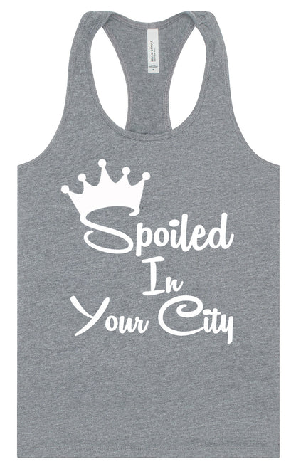 Custom Spoiled In Women's Racerback Tank