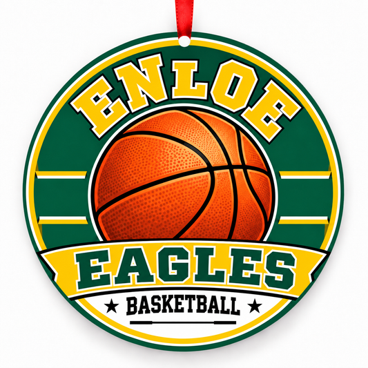 Enloe High School Eagles basketball ornament