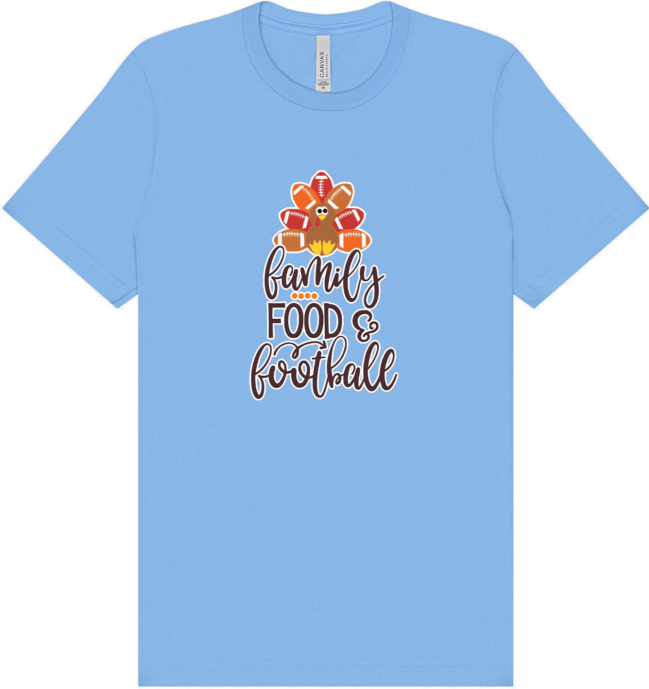 Family, Food & Football Adult Bella Canvas Shirt