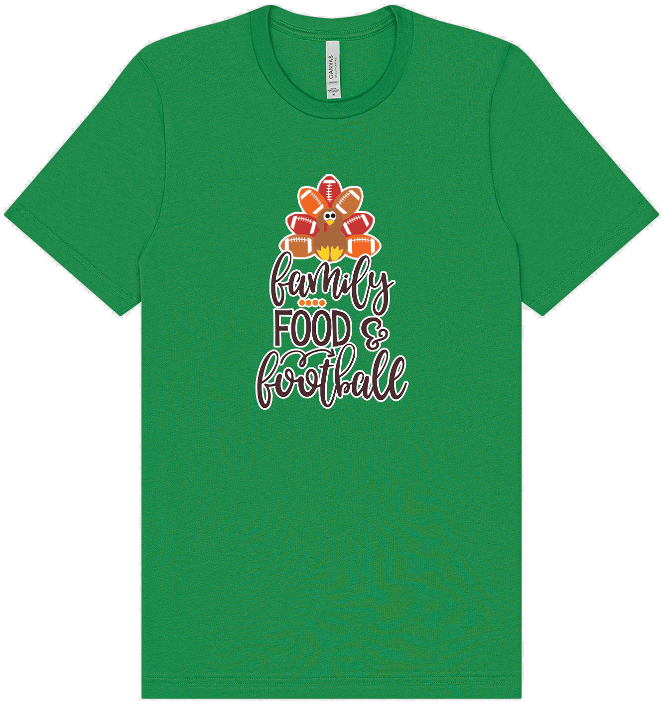 Family, Food & Football Adult Bella Canvas Shirt