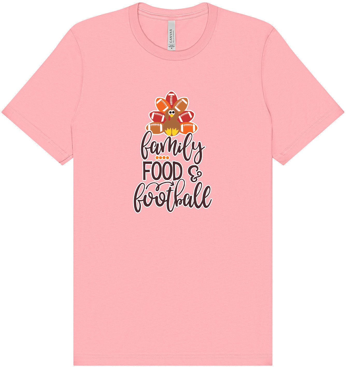 Family, Food & Football Adult Bella Canvas Shirt