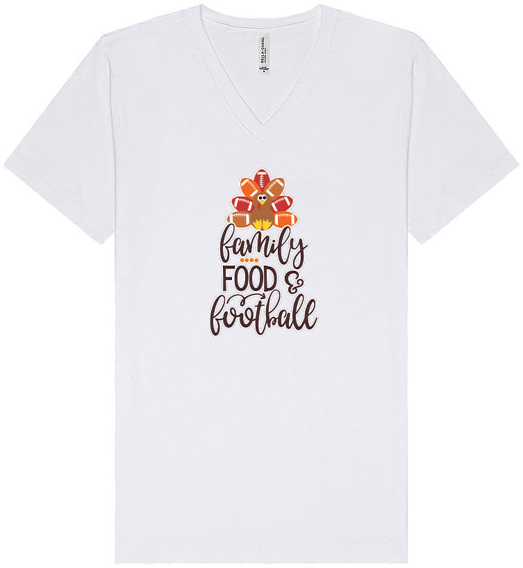 Family, Food & Football Unisex V-Neck Shirt