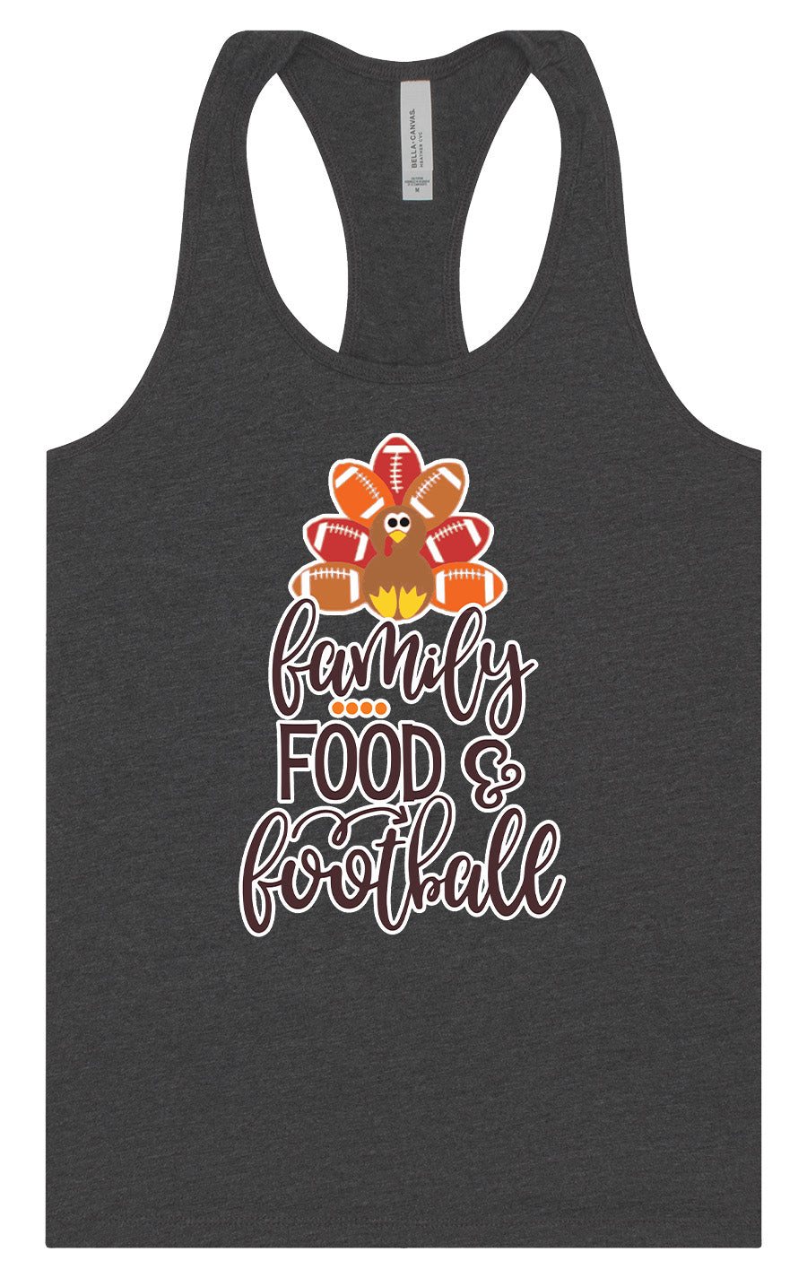 Family, Food & Football Women's Racerback Tank