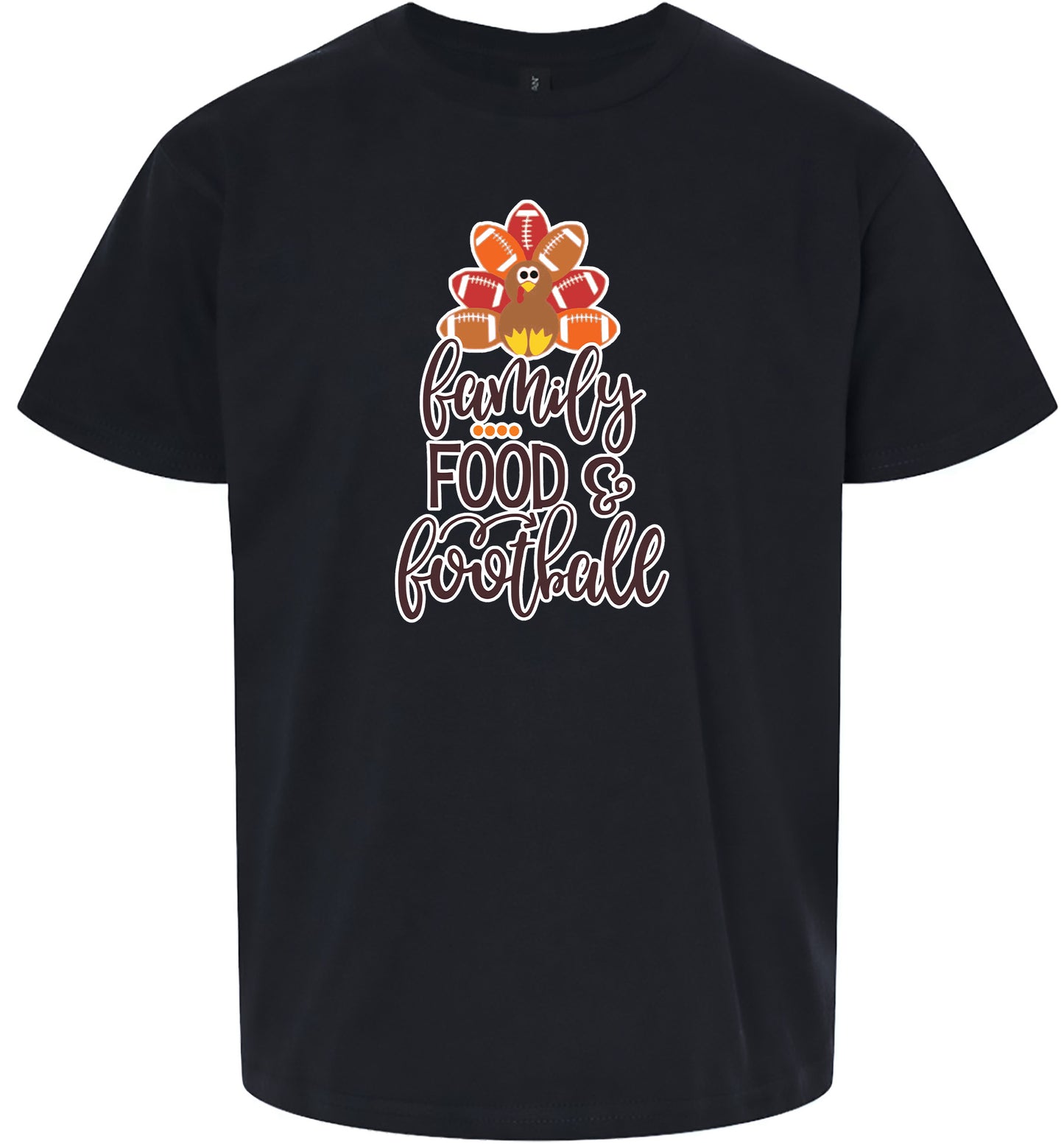 Family, Food & Football Children's Gildan Soft Shirt