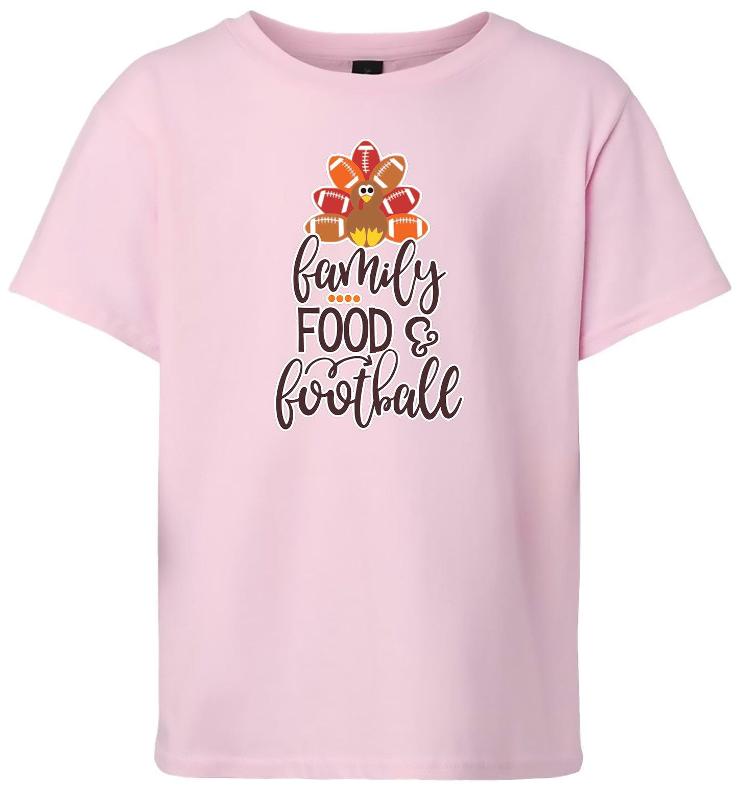 Family, Food & Football Children's Gildan Soft Shirt
