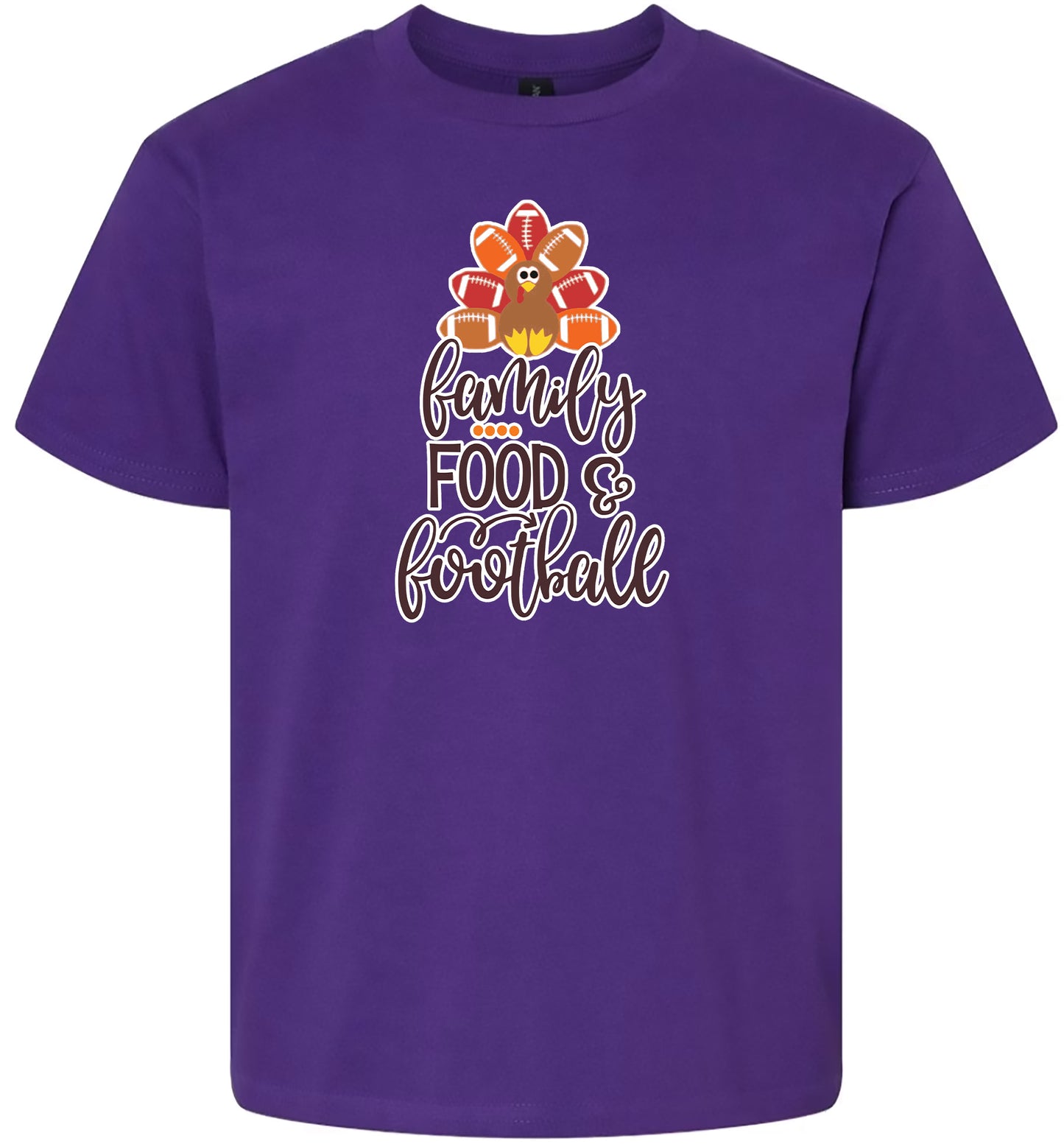 Family, Food & Football Children's Gildan Soft Shirt